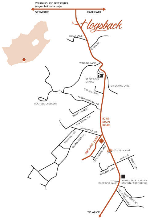 Map of the Village of Hogsback